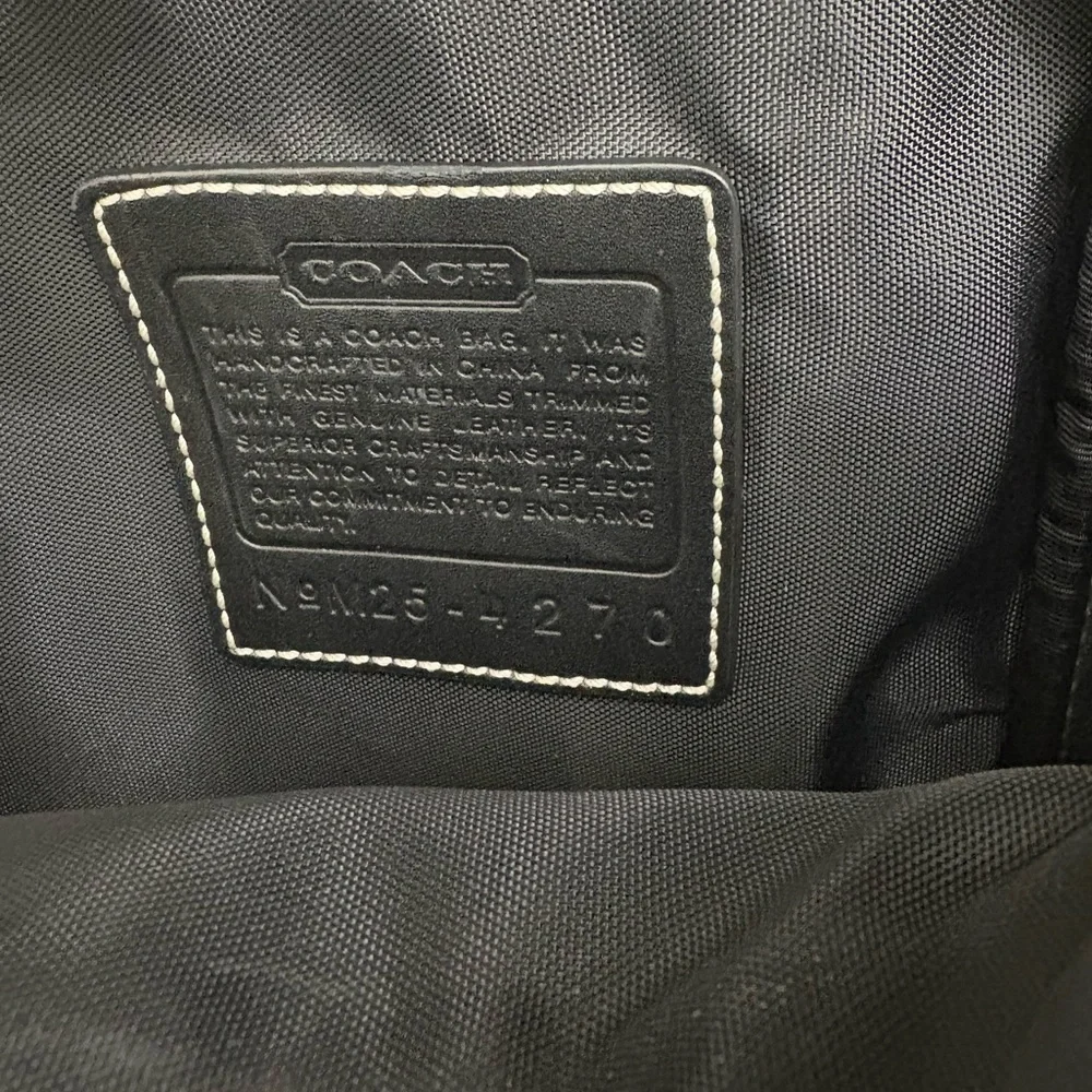 Vintage  COACH Signature 4270 Logo Canvas Camera/Flight Bag sling Black Rare - Picture 14 of 15